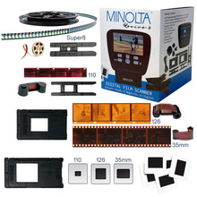 Load image into Gallery viewer, Minolta "Revive 5" Digital Film Scanner w/Large 5" LCD Screen (Red)