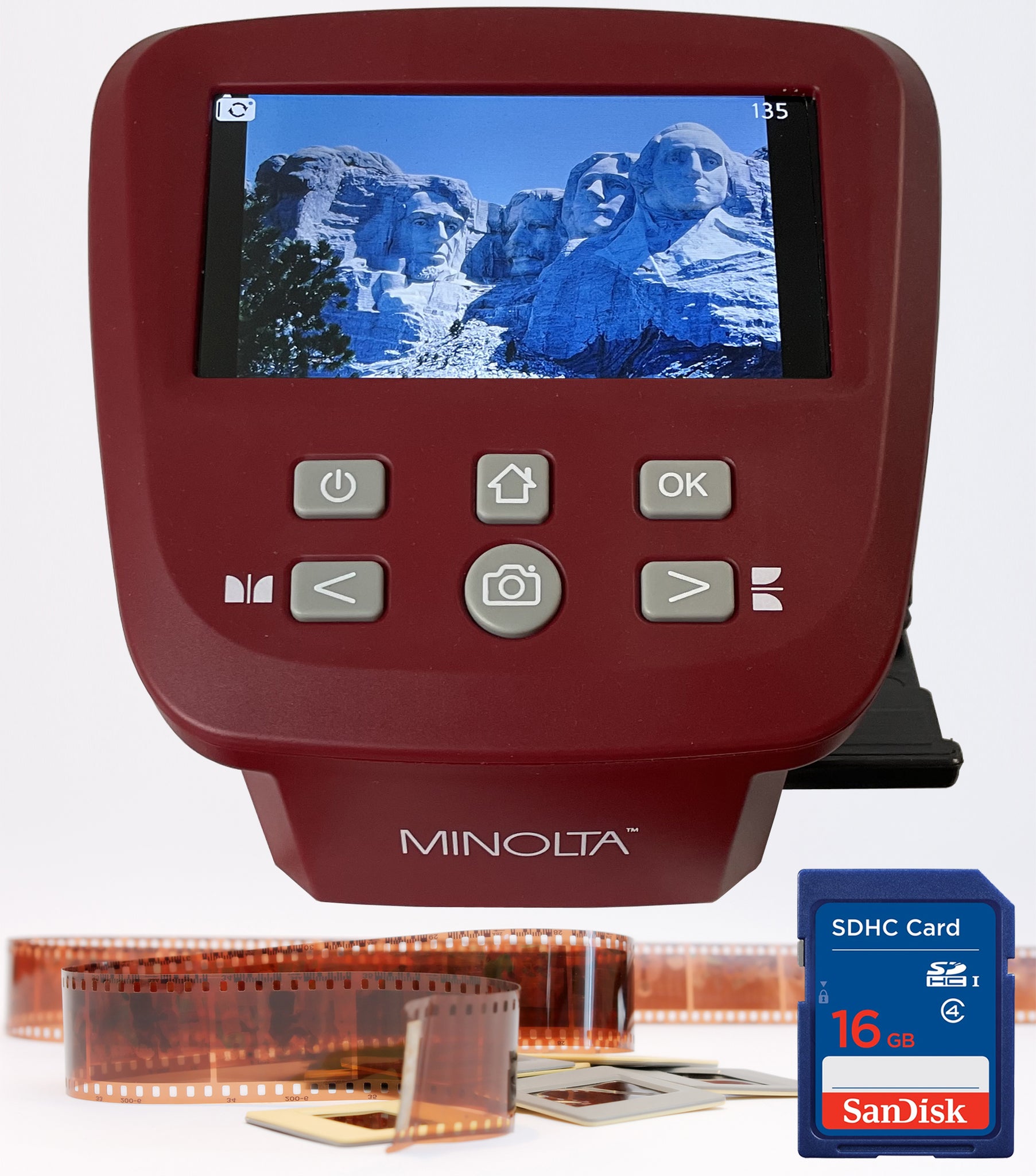 Minolta Revive 5 Digital Film Scanner w/Large 5 LCD Screen (Red) –  MinoltaScanner