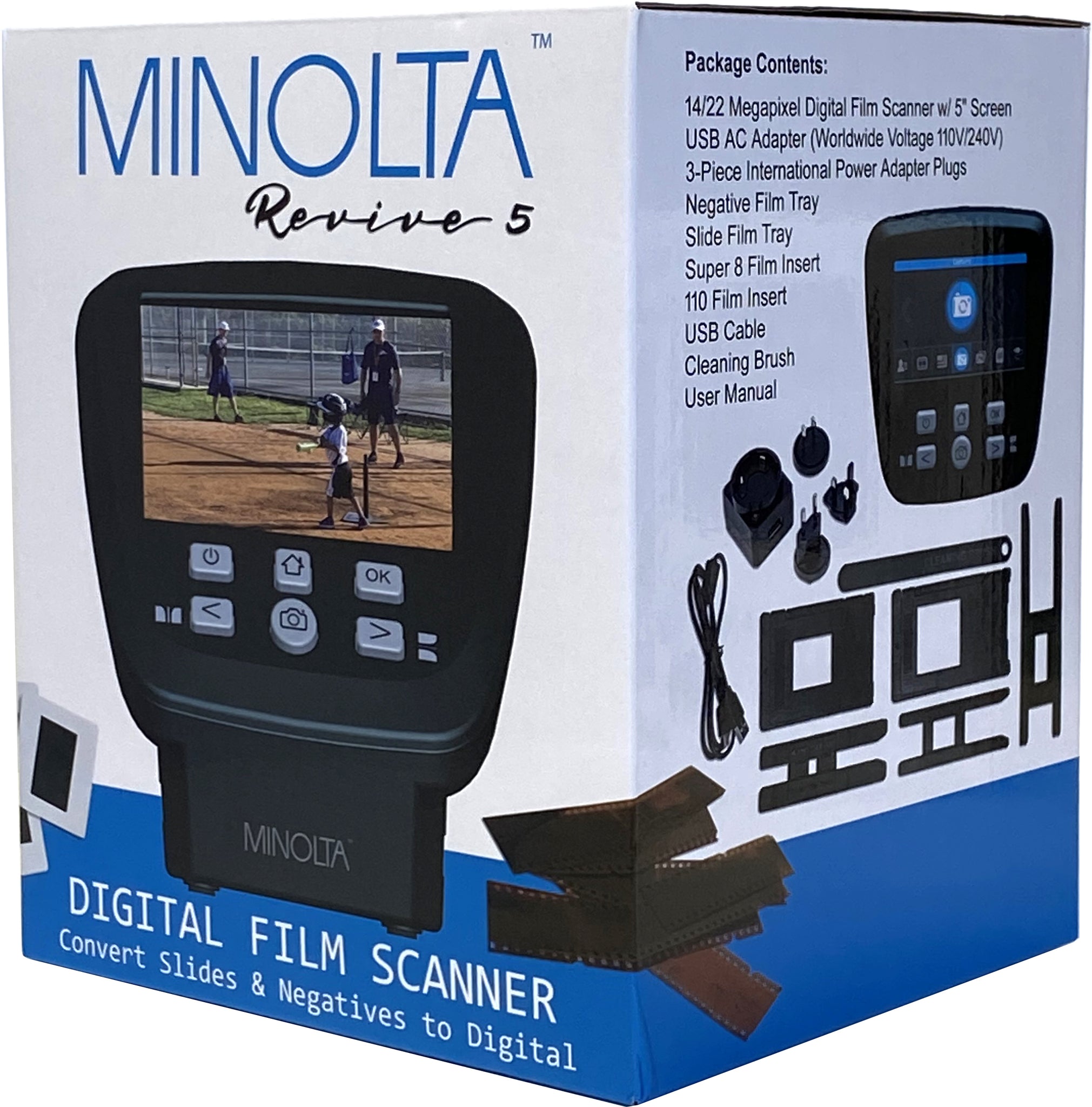 Minolta "Revive 5" Digital Film Scanner w/Large 5" LCD Screen (Black) –  MinoltaScanner